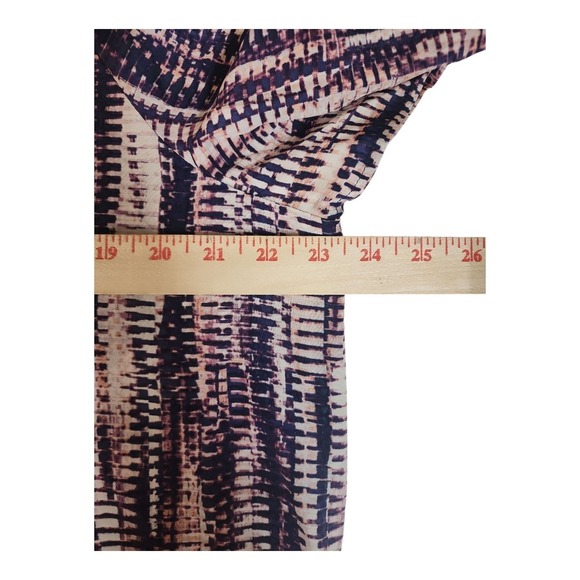 Nic + Zoe Blouse Boho Keyhole Blue Pink XL Womens Silk Blend Casual - Picture 10 of 16